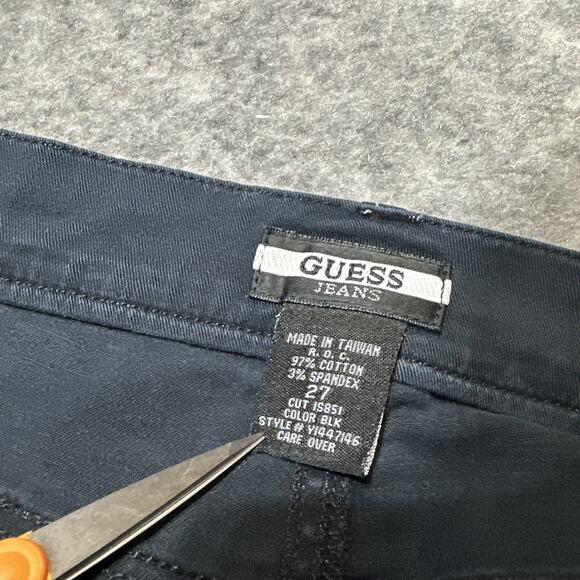 Guess Women's Bootcut Jeans Size 27 Black White Stitch Denim - Picture 9 of 9